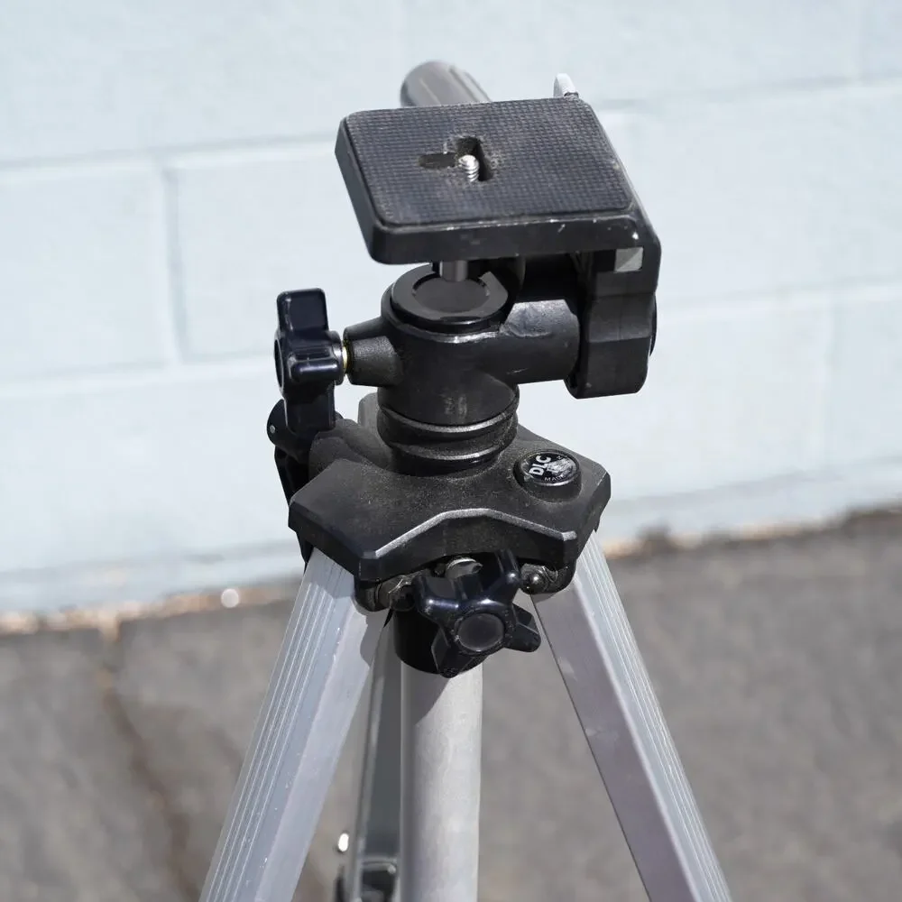 Metal Camera Tripod Aluminum Adjustable Height Stand Silver Black